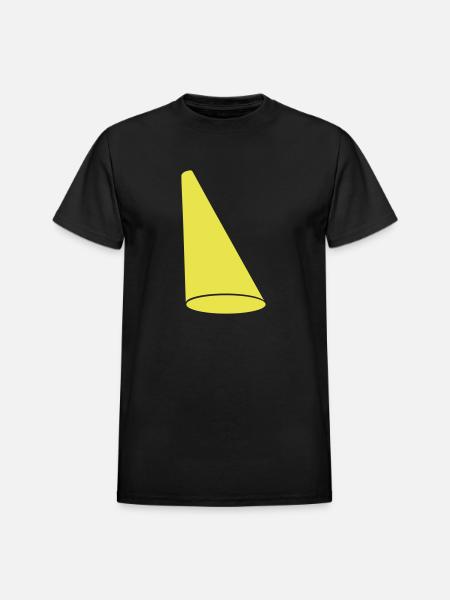 design spotlight light cone - Heavyweight Unisex T-Shirt by Gildan - black