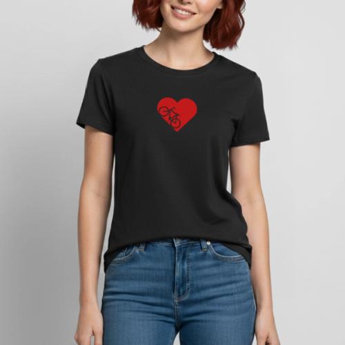 Bike in heart - Heavyweight Unisex T-Shirt by Gildan
