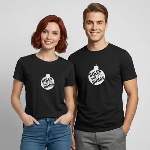 Bikes Not Bombs - Heavyweight Unisex T-Shirt by Gildan