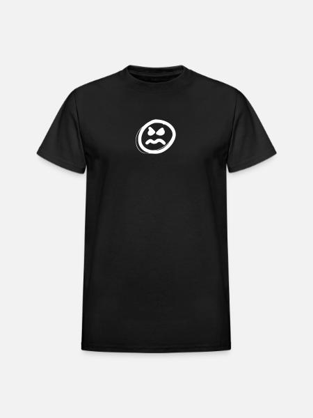 An Angry Face - Heavyweight Unisex T-Shirt by Gildan - black
