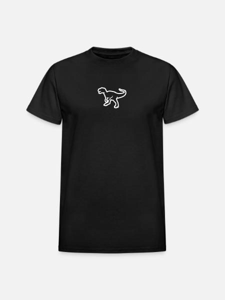 Raptor Dinosaur - Heavyweight Unisex T-Shirt by Gildan - black