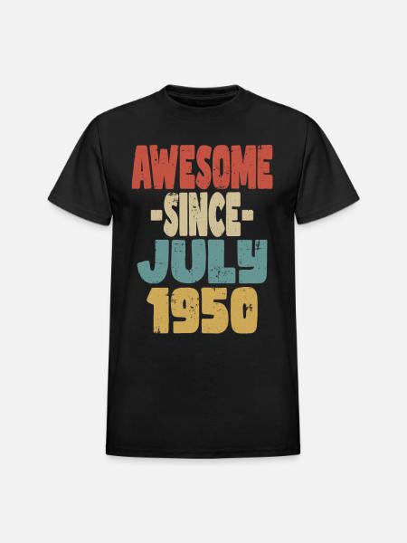 Awesome July 1950 - Heavyweight Unisex T-Shirt by Gildan - black