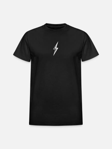 Lightning Bolt - Heavyweight Unisex T-Shirt by Gildan - black