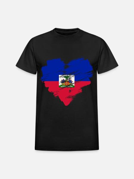 Haiti - Heavyweight Unisex T-Shirt by Gildan - black