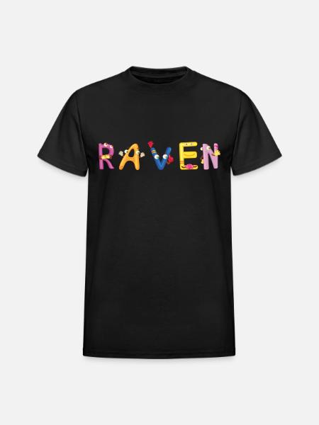 Raven - Heavyweight Unisex T-Shirt by Gildan - black