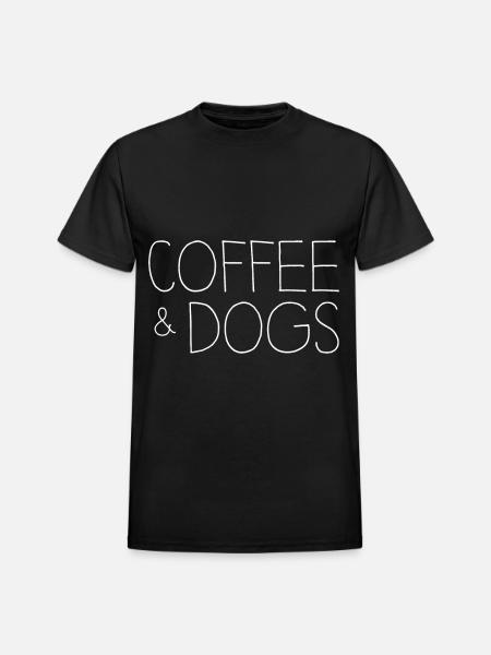 Coffee Dogs - Heavyweight Unisex T-Shirt by Gildan - black