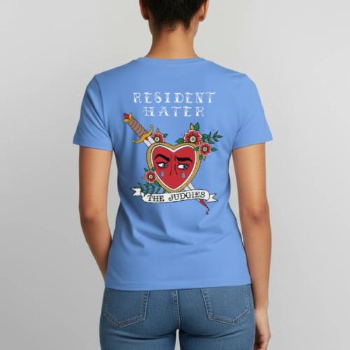 Resident Hater White Font - Heavyweight Unisex T-Shirt by Gildan
