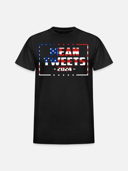 Mean Tweets 2024 - Heavyweight Unisex T-Shirt by Gildan - black