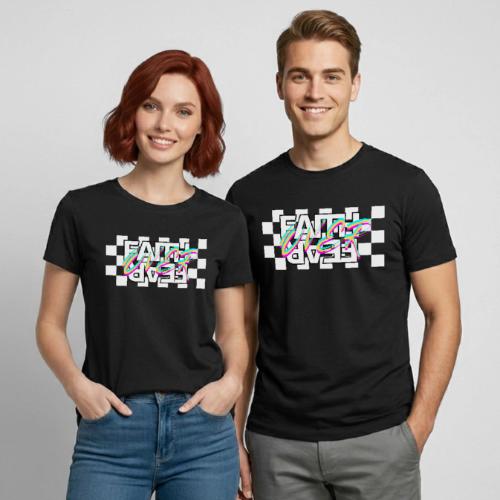 FAITH OVER FEAR Retro - Heavyweight Unisex T-Shirt by Gildan