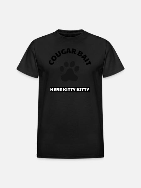 Cougar bait t shirt - Heavyweight Unisex T-Shirt by Gildan - black