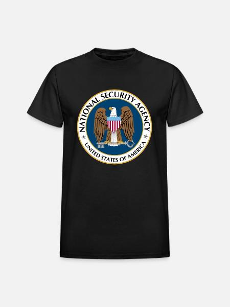National Security Agency Logo - Heavyweight Unisex T-Shirt by Gildan - black