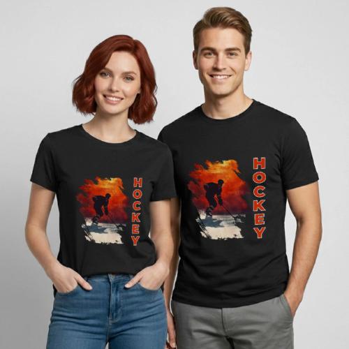 Hockey Vibes - Heavyweight Unisex T-Shirt by Gildan