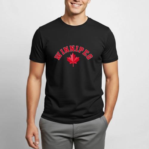 Winnipeg with maple leaf - Heavyweight Unisex T-Shirt by Gildan
