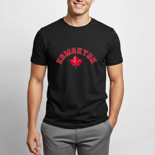Edmonton with maple leaf - Heavyweight Unisex T-Shirt by Gildan