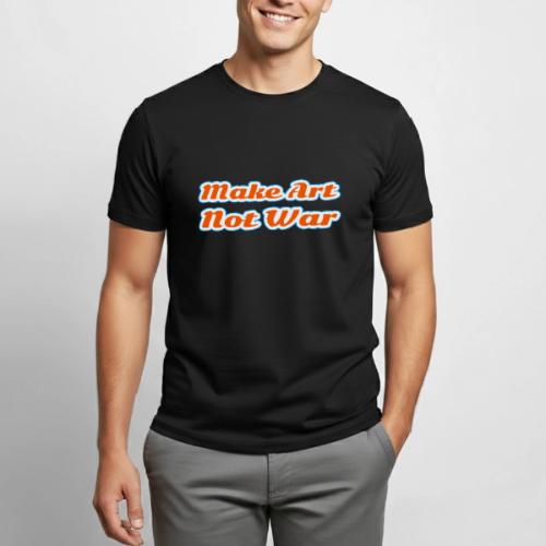 Make Art Not War — Peaceful Creativity Script - Heavyweight Unisex T-Shirt by Gildan