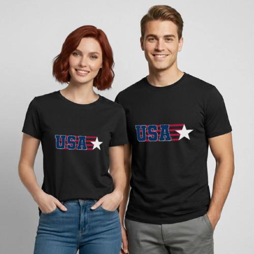 Star Stripe USA - Heavyweight Unisex T-Shirt by Gildan
