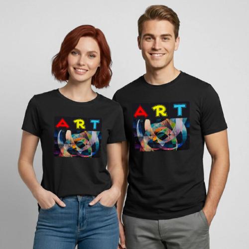 Art of Stripes and Shades - Heavyweight Unisex T-Shirt by Gildan