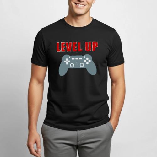 Level Up Gamer Controller Apparel - Heavyweight Unisex T-Shirt by Gildan