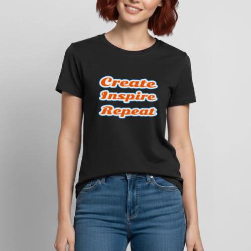 Create, Inspire, Repeat — Artist Life Script - Heavyweight Unisex T-Shirt by Gildan