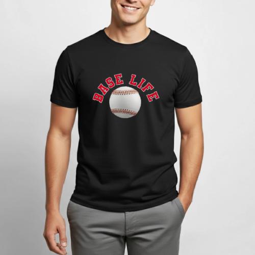 Baseball: Base Life Vibes - Heavyweight Unisex T-Shirt by Gildan