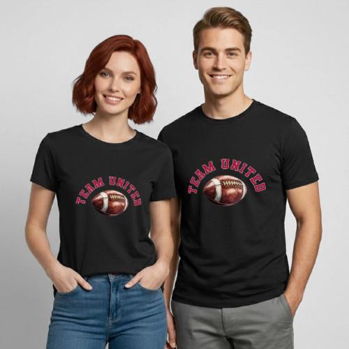 Team United American Football Design - Heavyweight Unisex T-Shirt by Gildan