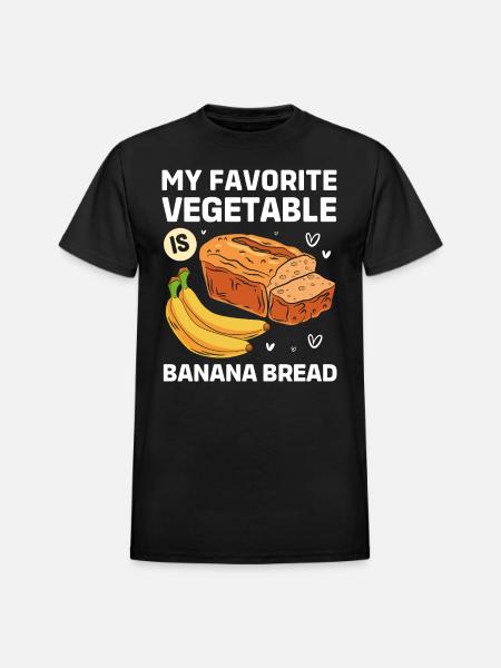 Bread Baking Banana Bread - Heavyweight Unisex T-Shirt by Gildan - black