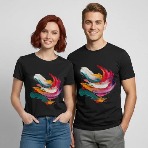 Colorful brushstrokes - Heavyweight Unisex T-Shirt by Gildan