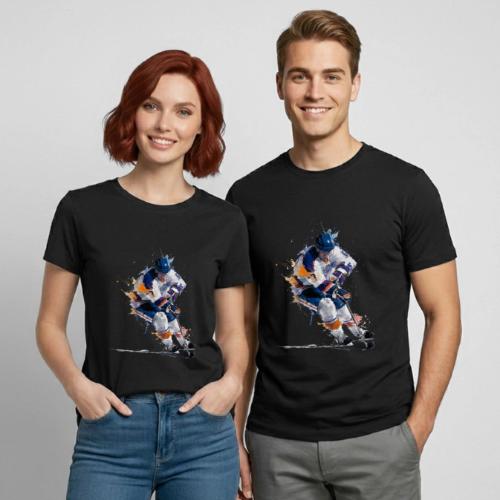 Hockey: Icy Streaks - Heavyweight Unisex T-Shirt by Gildan