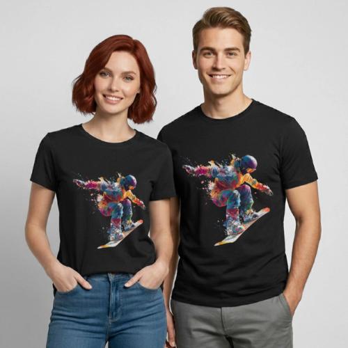 Snowboarding: Frozen Flight - Heavyweight Unisex T-Shirt by Gildan