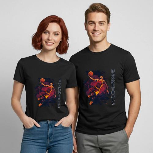 Basketball Charge - Heavyweight Unisex T-Shirt by Gildan