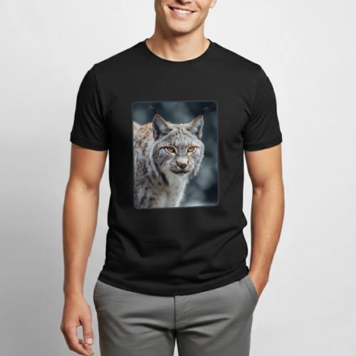 Lynx Portrait Piercing Eyes Design - Heavyweight Unisex T-Shirt by Gildan