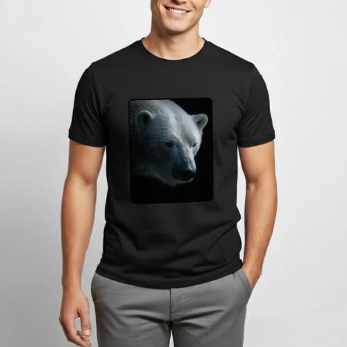 Polar Bear Close-Up Wildlife Design - Heavyweight Unisex T-Shirt by Gildan