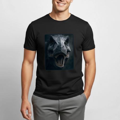 T Rex Cinematic Close-Up Design - Heavyweight Unisex T-Shirt by Gildan