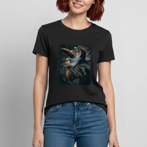 Triceratops Detailed Portrait Design - Heavyweight Unisex T-Shirt by Gildan