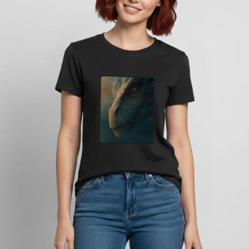 Golden Eye Dragon Close-Up Design - Heavyweight Unisex T-Shirt by Gildan