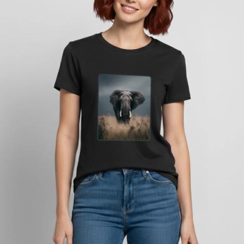 Majestic African Elephant Portrait Design - Heavyweight Unisex T-Shirt by Gildan