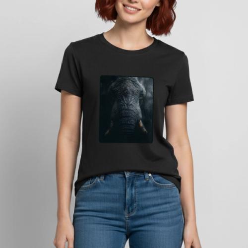 Shadow Elephant Intense Eyes Design - Heavyweight Unisex T-Shirt by Gildan