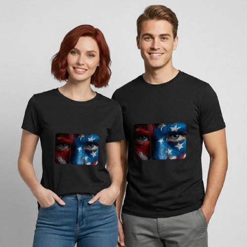 USA: Painted for the Flag - Heavyweight Unisex T-Shirt by Gildan