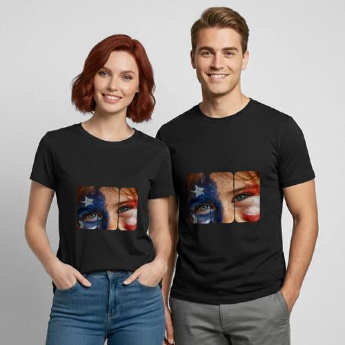 USA: Patriot Gaze - Heavyweight Unisex T-Shirt by Gildan