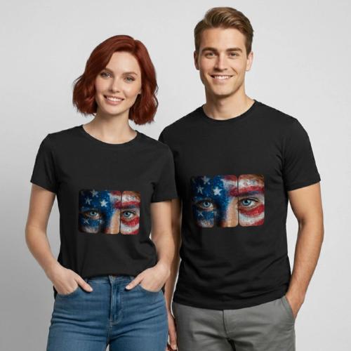 USA: Stars in Her Eyes - Heavyweight Unisex T-Shirt by Gildan