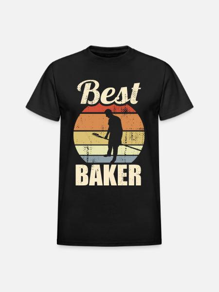 Funny Baker - Heavyweight Unisex T-Shirt by Gildan - black