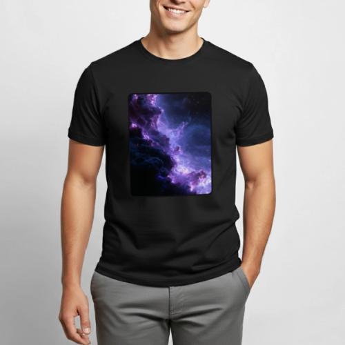 Purple Nebula Space Design - Heavyweight Unisex T-Shirt by Gildan