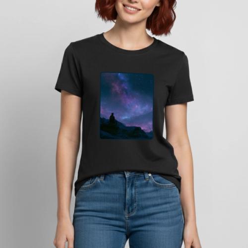 Stargazer Nebula Night Sky Art - Heavyweight Unisex T-Shirt by Gildan