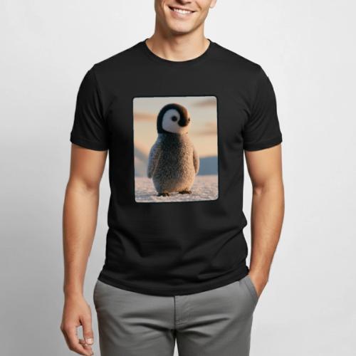 Cute Penguin Chick Sunrise Design - Heavyweight Unisex T-Shirt by Gildan