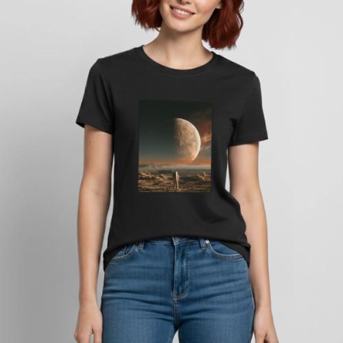 Astronaut on an Alien Moon - Heavyweight Unisex T-Shirt by Gildan