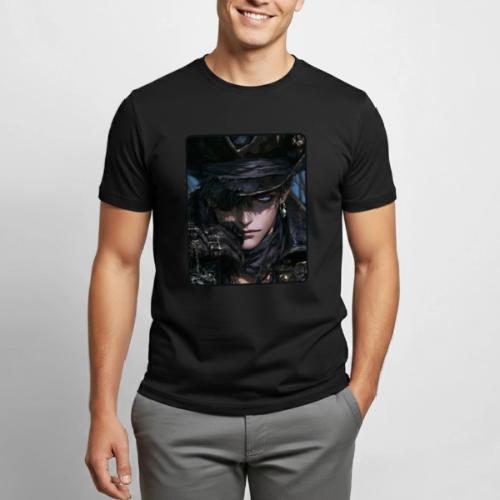 Dark Anime Pirate Warrior - Heavyweight Unisex T-Shirt by Gildan