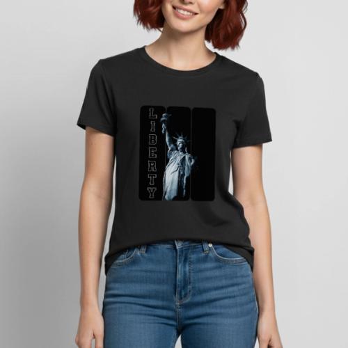 USA: Vertical Liberty - Heavyweight Unisex T-Shirt by Gildan