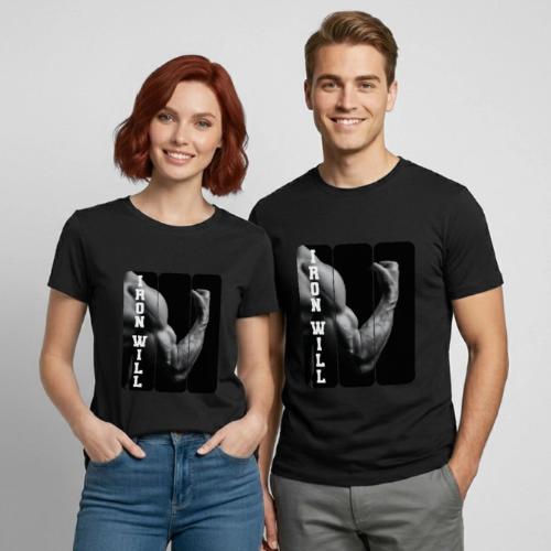 Bodybuilding: Iron Will - Heavyweight Unisex T-Shirt by Gildan