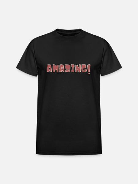amazing! text logo - Heavyweight Unisex T-Shirt by Gildan - black