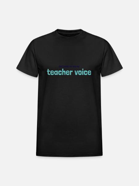 teacher voice - Heavyweight Unisex T-Shirt by Gildan - black